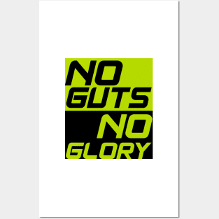 no guts no glory typography quotes Posters and Art